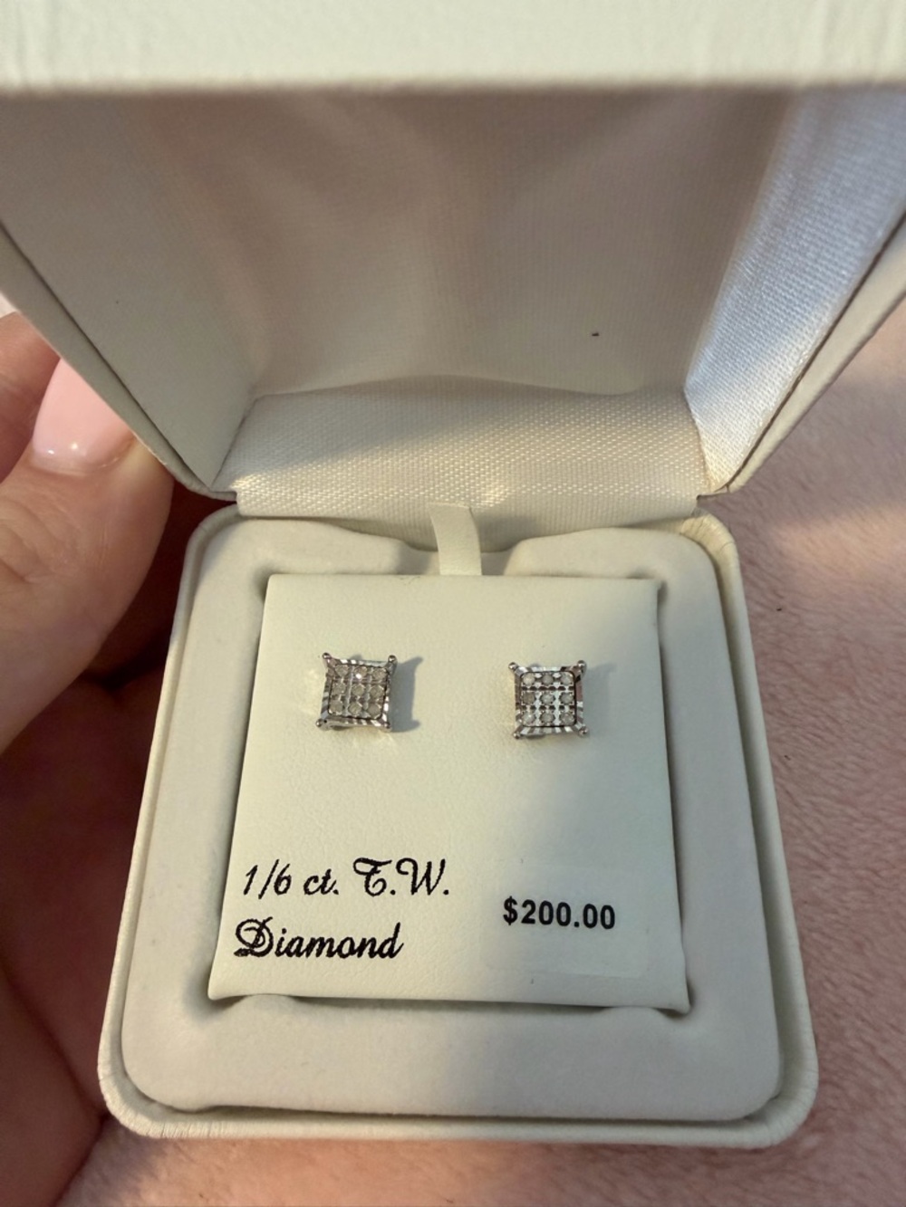 Diamond Cluster Stud Earrings